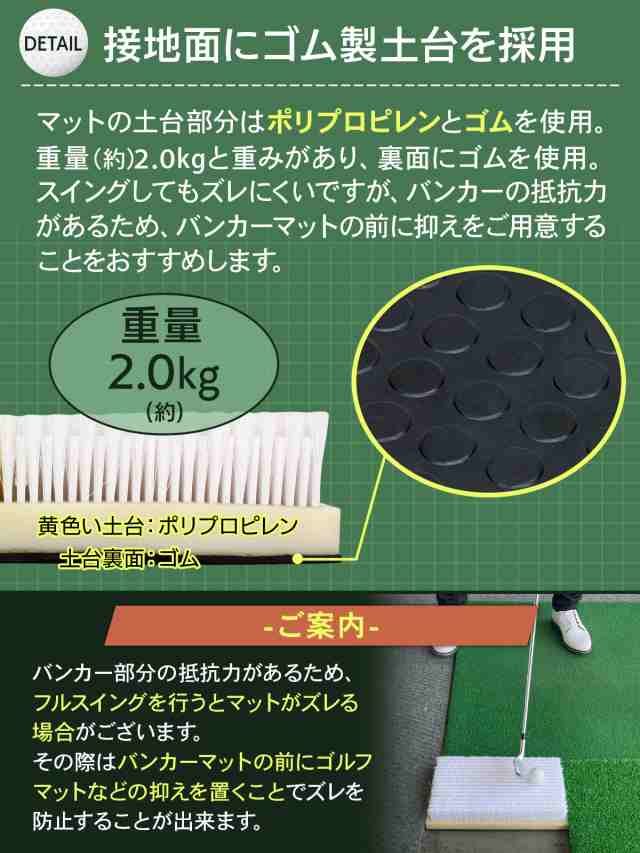 ポイント20倍】 バンカーマット 19×35cm 単品 ゴルフマット バンカー 練習 マット ゴルフ ショットマット 室内 屋外 練習用 業務用  シミュレーションゴルフ インドアゴルフ サンド アプローチ Sand Bunkerの通販はau PAY マーケット - 地球問屋 | au PAY  マーケット－通販 ...