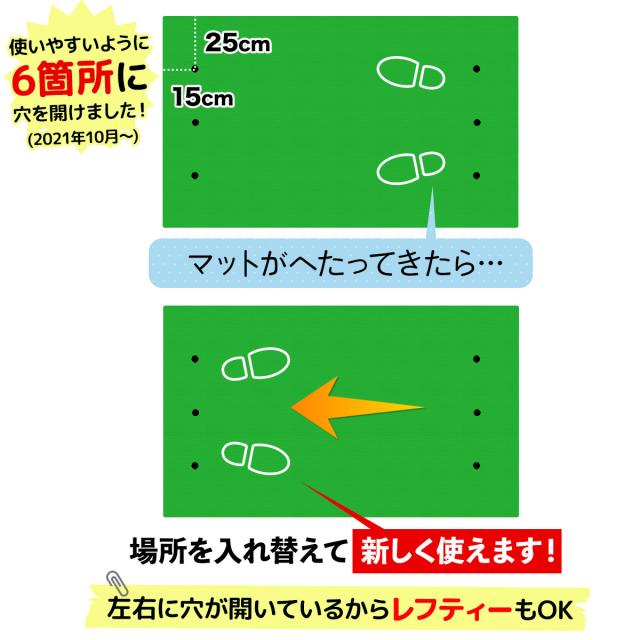 【父の日】 ゴルフセット ギフト プレゼント ゴルフ 練習 マット 大型 100×150cm 素振り スイング 練習用 ボール ゴムティー_6