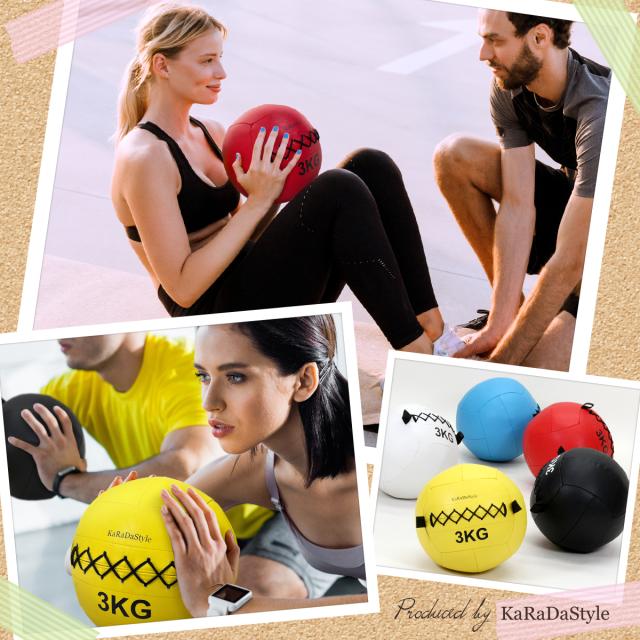 メディシンボール 3kg ソフト ウォールボール 体幹 トレーニング