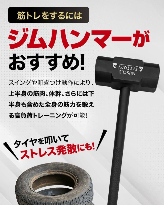 ジムハンマー 10kg ハンマー トレーニング ワークアウト トレーニング器具 ダンベル バーベル ウエイト パワー 野球 ゴルフ ラグビー スイング 筋トレ 体幹 瞬発力 全身運動 スポーツ スチール_4