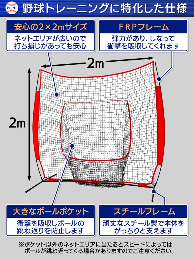 野球ネット 練習用 ネット 硬式 軟式 折りたたみ 持ち運び 屋外