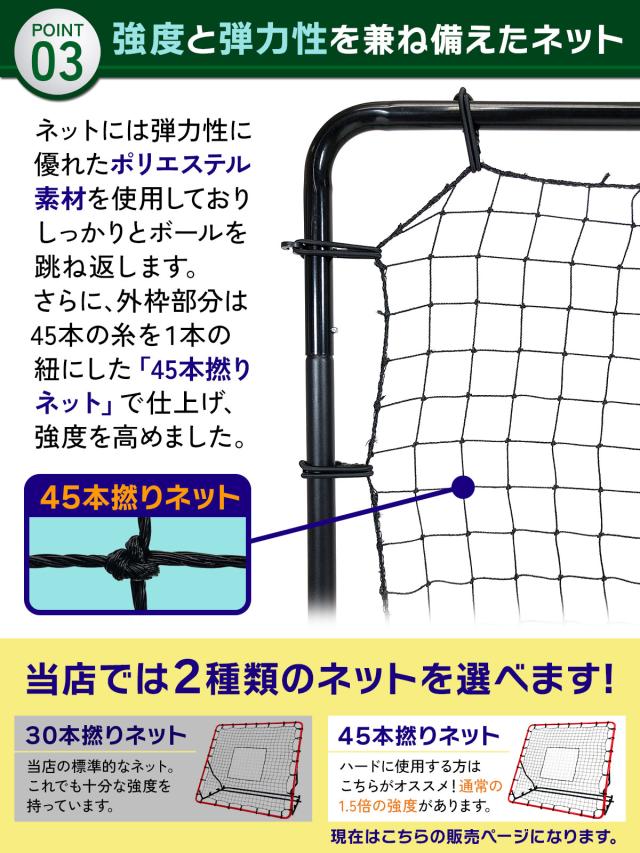 リバウンドネット 1.2M×1.2M 高耐久タイプ/45撚り網 サッカー 野球 リバウンダー ラダー トレーニング バウンドネット クレイジーキャッチ 壁当て リフティング ネット ピッチングネット 練習道具 室内練習 自宅