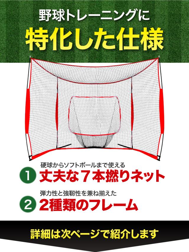 野球ネット 大型ワイド 3.8×2.4M バッティング 練習 ネット バックネット 軟式 硬式 打ち損じも安心 意匠登録済 折りたたみ 持ち運び 屋外 室内 バッティングネット ピッチングネット 練習器具 野球 ソフトボール 自宅 245×380×115cm