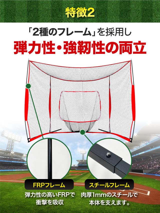 野球ネット 大型ワイド 3.8×2.4M バッティング 練習 ネット バックネット 軟式 硬式 打ち損じも安心 意匠登録済 折りたたみ 持ち運び 屋外 室内 バッティングネット ピッチングネット 練習器具 野球 ソフトボール 自宅 245×380×115cm