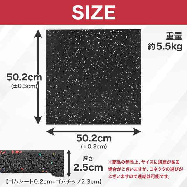 ゴムマット・トレーニングマット厚さ1.5cm(50cm×50cm) 売切36枚 