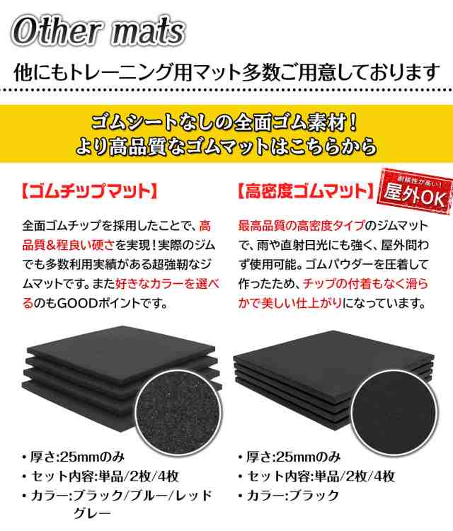 ポイント10倍】 ゴムマット ジムマット 20mm 4枚セット 防音 防振 床