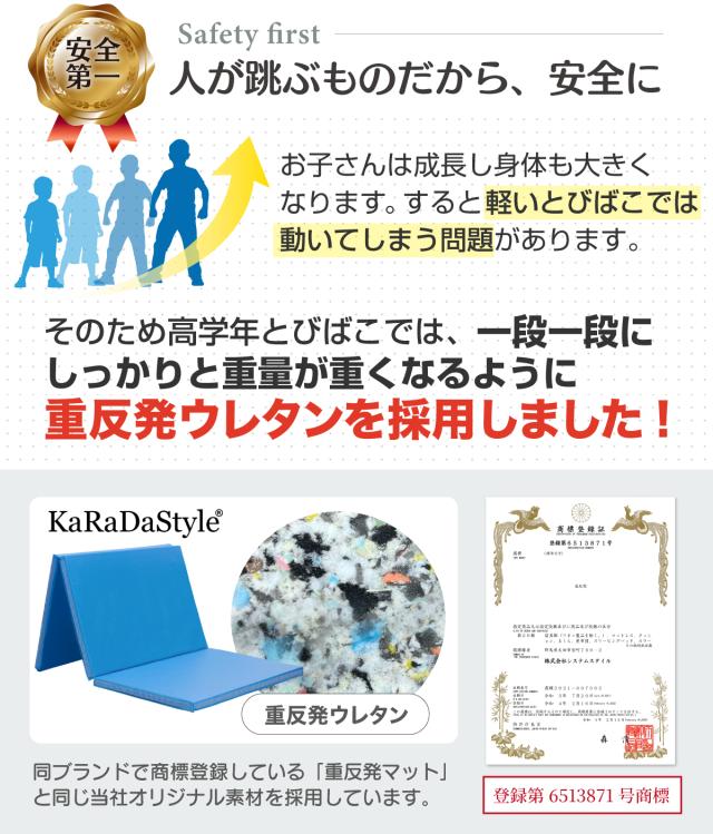 跳び箱 高さ120cm 6段セット 室内 子供 高学年向け ソフト 飛び箱 とび箱 ジョイント式 小学生 指導ライン 高重量 運動 自宅 子ども 室内 家庭用_7