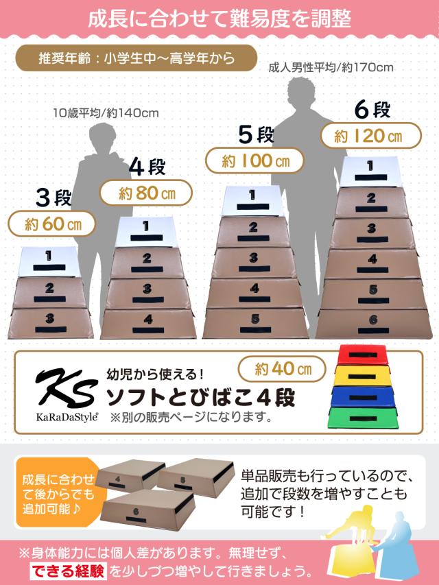 ポイント10倍】 跳び箱 6段目のみ 単品 室内 子供 高学年向け ソフト