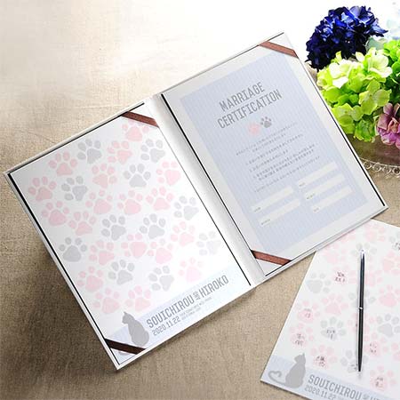 結婚証明書 にくきゅう キャット ゲスト参加型 人前式 結婚式の通販はau Pay マーケット 結婚式アイテム ギフトのお店 ファルベ