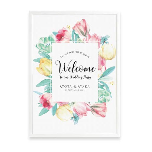 すぐ届く 即日出荷 海外風ウェルカムボード チューリップ 結婚式 パーティーの通販はau Pay マーケット 結婚式アイテム ギフトのお店 ファルベ