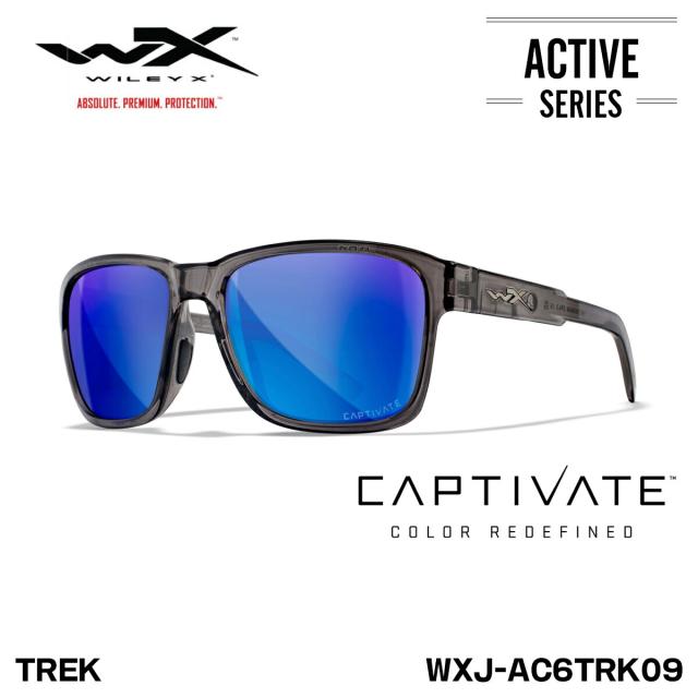ワイリーエックス 偏光 サングラス WXJ-AC6TRK09 トレック TREK CAPTIVATE キャプティベイト グロスクリスタルダークグレー