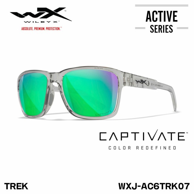 ワイリーエックス 偏光 サングラス WXJ-AC6TRK07 トレック TREK CAPTIVATE キャプティベイト グロスクリスタルライトグレー