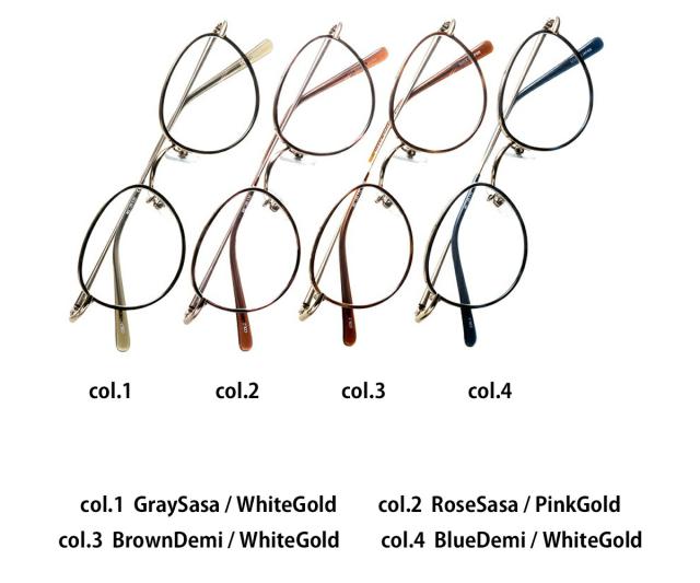 ハスキーノイズ メガネ H-207 4色 46mm HUSKY NOISE 日本製 鯖江 フレーム チタン 女性 レディース ハスキーノイズ メガネ H-207 4色 46mm HUSKY NOISE 日本製 鯖江