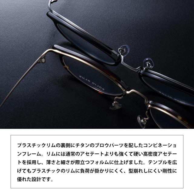 ソリッドブルー メガネ S-248 5色 49mm SOLID BLUE 日本製 鯖江 フレーム アセテート チタン 男性 メンズ_2