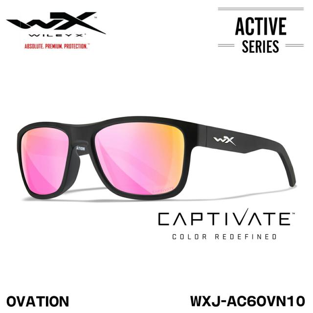 ワイリーエックス オベーション 偏光 サングラス WXJ-AC6OVN10 WILEY X WX OVATION 10 マットブラック キャプティベイト ローズゴールドミラー 日本仕様