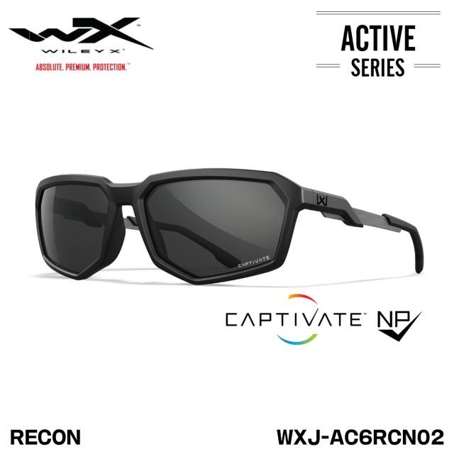 ワイリーエックス リーコン サングラス WXJ-AC6RCN02 WILEY X WX RECON Black Ops マットブラック キャプティベイト 非偏光 グレー 日本仕様