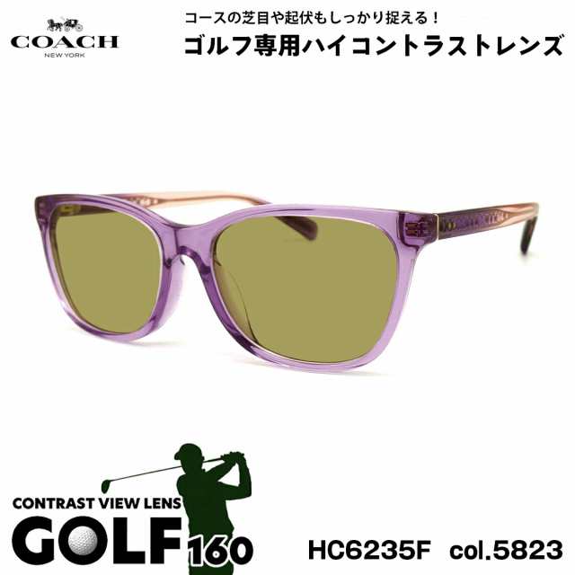 コーチ サングラス ゴルフ HC6235F col.5823 55mm COACH アジアンフィット UVカット 国内正規品