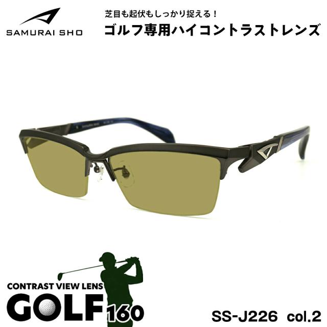 サムライ翔 2025 サングラス ゴルフ SS-J226 col.2 59mm SAMURAI翔 仁 No.62 大きいサイズ UVカット メンズ レディース