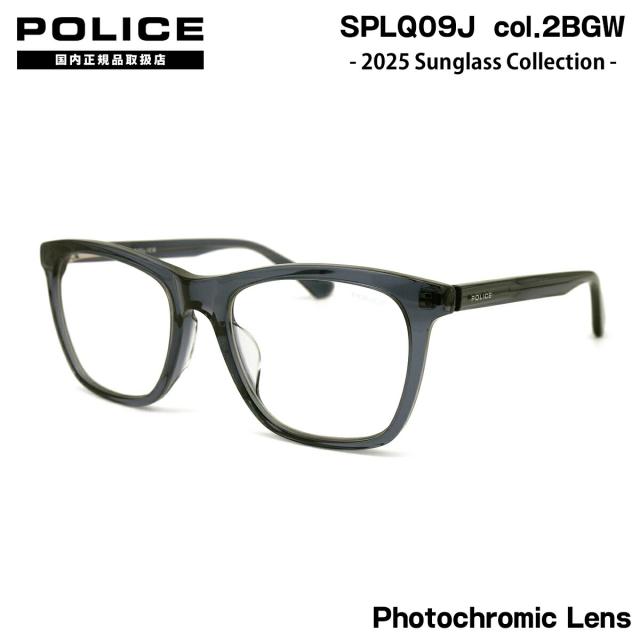 ポリス 調光 サングラス 2025 SPLQ09J 2BGW 53mm アジアンフィット POLICE 国内正規品 紫外線カット UVカットの通販は