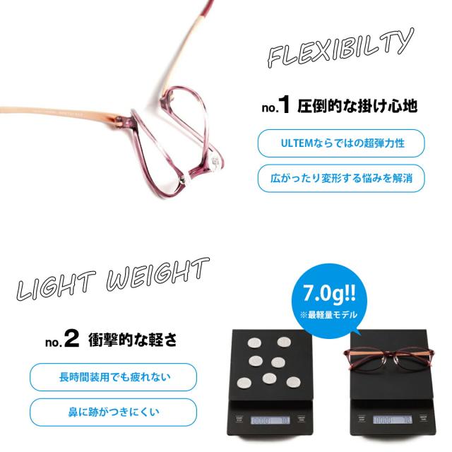 大きいサイズ 度付きレンズセット EC-1114 col.3 59mm EYEs CLOUD アイ