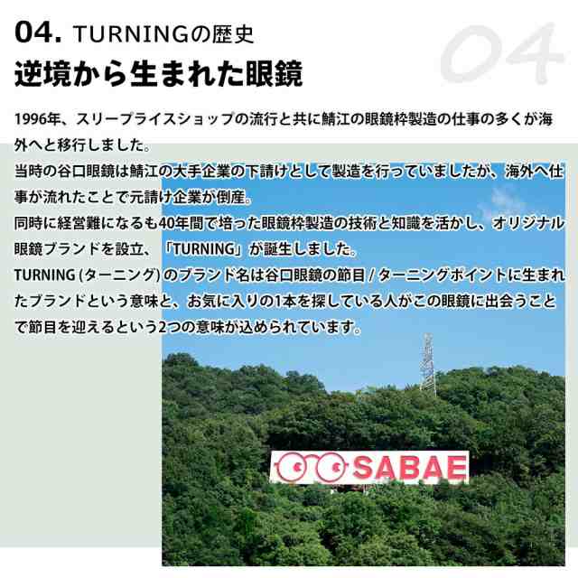 ターニング T-195 全4色 52mm TURNING 国産 日本製 鯖江 メガネ