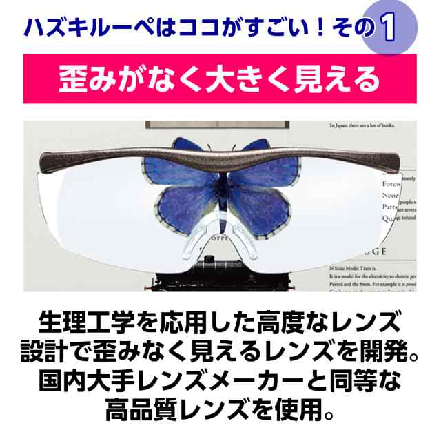 ポイント15倍 ハズキルーペ ラージ クリアレンズ 正規品 1.32倍 1.6倍 1.85倍 日本製 拡大鏡 最新モデル 正規 Hazukiの通販はau  PAY マーケット - アイニード