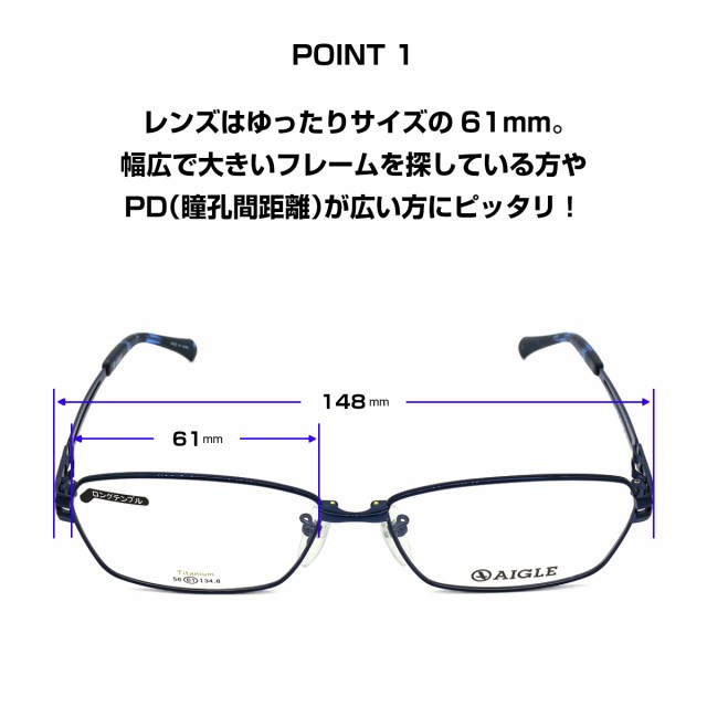 大きいサイズ 顔 大きい メガネ エーグル AIGLE AG1133 C-1 メンズ