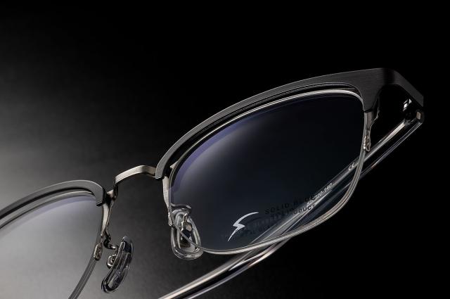 メガネ 鯖江 ソリッドブルー S-231 フレーム ビジネス 伊達 度付き