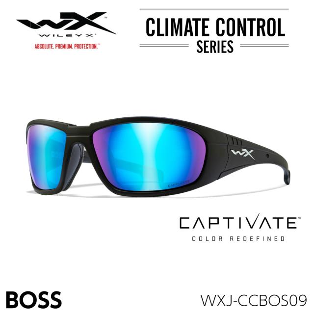 ワイリーエックス 偏光 ボス キャプティベイト サングラス WXJ-CCBOS09 ブルーミラー