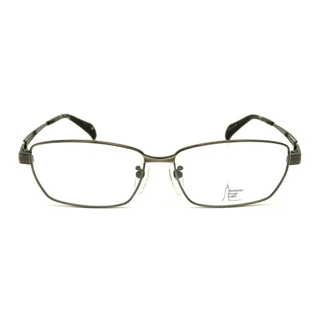 大きいサイズ 美肌ケア ダテメガネ MDS-524 col.1 60mm マンハッタンデザインスタジオ UVカット 近赤外線カット 大きい顔