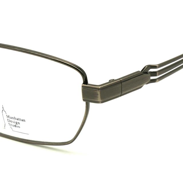 大きいサイズ 美肌ケア ダテメガネ MDS-524 col.1 60mm マンハッタンデザインスタジオ UVカット 近赤外線カット 大きい顔