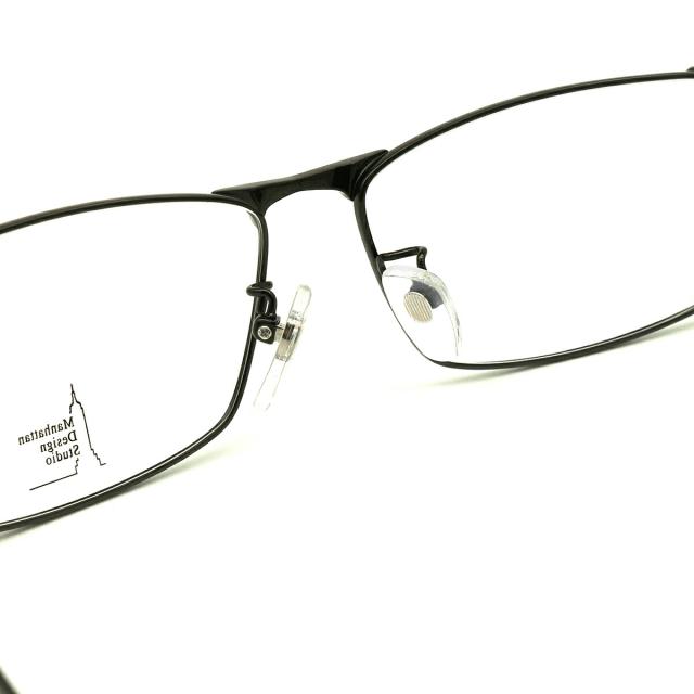 大きいサイズ 美肌ケア ダテメガネ MDS-528 col.2 60mm マンハッタンデザインスタジオ UVカット 近赤外線カット 大きい顔