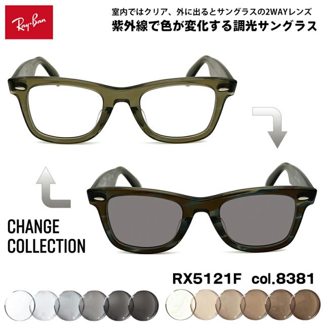 レイバン チェンジ 調光 サングラス RX5121F (RB5121F) 8381 50mm 