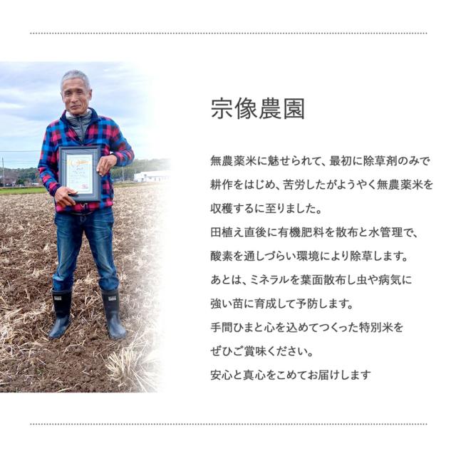 大分県産 米 夏ほのか 精米 5kg 栽培期間農薬不使用 除草剤を使わない栽培 宗像農園_3