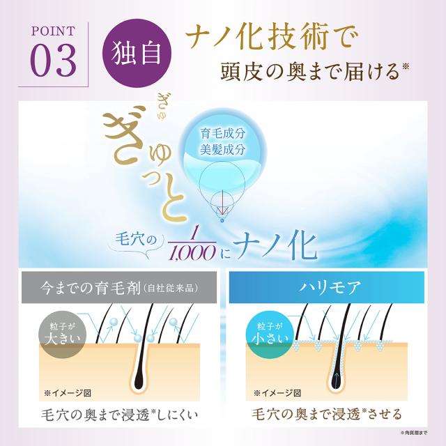 女性用 育毛剤 薬用ハリモア 3本セット×120ml 3ヶ月分 スカルプケア