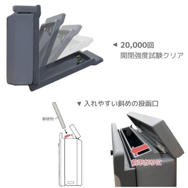 ポスト 郵便ポスト 郵便受け Mila ミラ 壁付け ダイヤル錠 鍵付き ディーズガーデン ナチュラル モダン 北欧 カフェスタイル 縦型_5