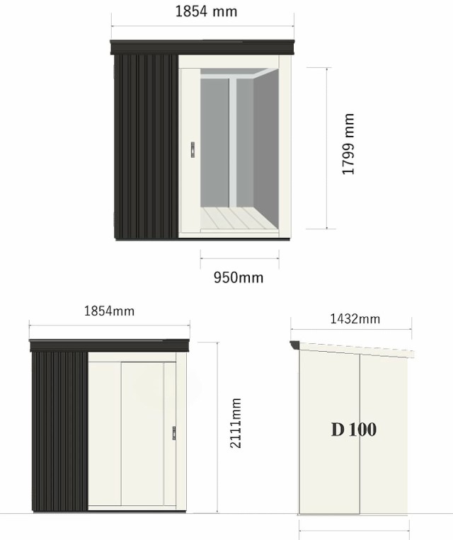 物置 おしゃれ 屋外 物置き 中型 大型 木目調 デザイン物置 お洒落 ディーズシェッド リコ シスタ D100 ディーズガーデンの通販はau PAY  マーケット プルーマガーデン au PAY マーケット－通販サイト