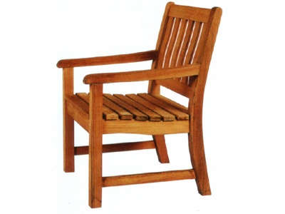 ガーデンチェア  チーク材ラウンドハウスチェアー（オイル加工なし）