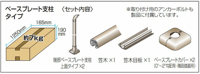 階段手すり 玄関手すり 手すり 手摺 手摺り 屋外 玄関アプローチ エトランポS 1スパンセット 笠木目板 ベースプレート 支柱タイプの通販はau  PAY マーケット プルーマガーデン au PAY マーケット－通販サイト