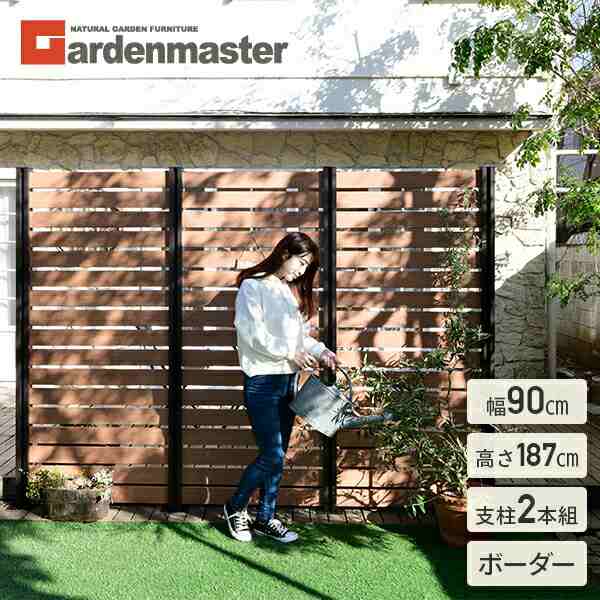 フェンス 目隠し 人工木 ボーダー (幅90cm 高さ187cm) アルミ