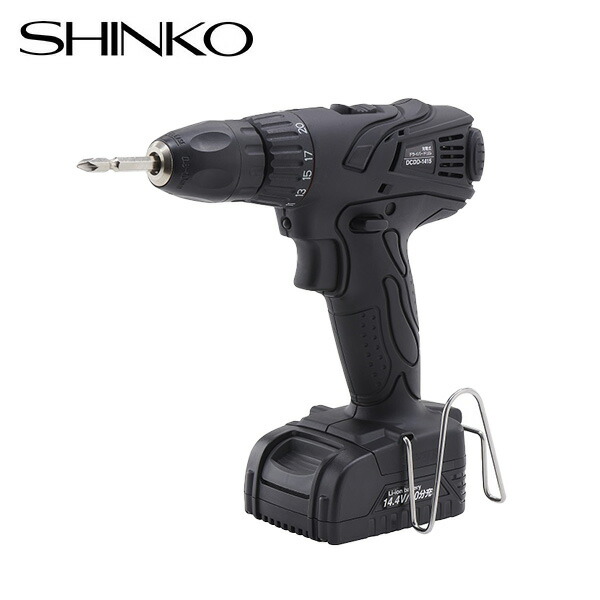 充電式ドライバードリル LEDライト ブローケース付 DCDD-1415 ブラック ドライバードリル ドリルドライバ 電動ドライバ 電動ドリル DIY 電動工具 新興製作所 【送料無料】