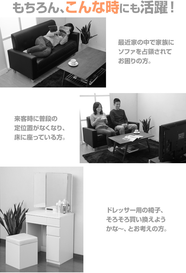 収納スツール 幅38 収納ボックス フタ付き 椅子 背もたれなし イス