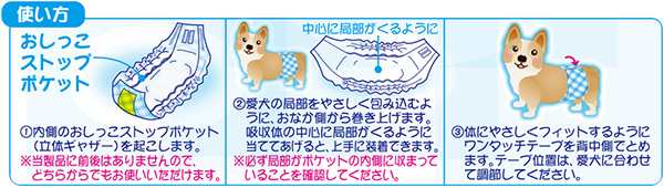 ペット用オムツ 男の子のためのマナーおむつ 中型犬用 ビッグパック 32