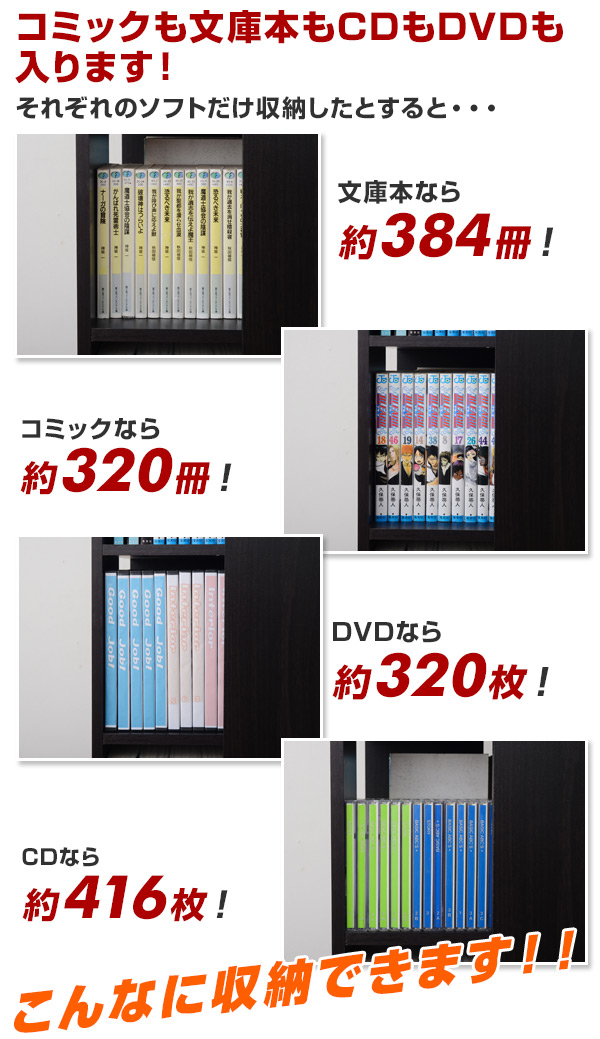 360度 回転コミックラック 8段 DSRR-8 本棚 書棚 ブックシェルフ 回転式コミックラック 回転式コミックラック すき間 文庫本 山善 YAMAZEN 【送料無料】_3
