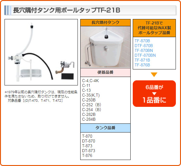 長穴隅付タンク用マルチボールタップ PK-TF-21B 長穴隅付タンク用ボールタップ INAX部品 トイレ部品 タンク ボールタップ イナックス(INAX) 【送料無料】_3