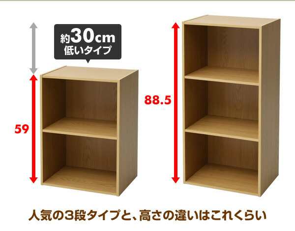 カラーボックス 2段 2個セット GCB-2 収納ボックス 2個組 2段カラーボックス カラボ ラック 棚 収納ラック 本棚 ボックス収納 BOX  【の通販はau PAY マーケット - くらしのeショップ