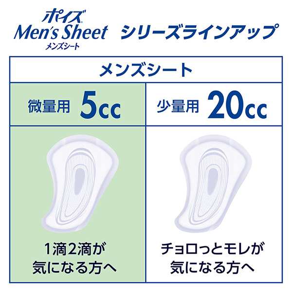 ポイズ 男性用 メンズシート 微量用(吸収量5cc) 12枚×24(288枚) 軽失禁