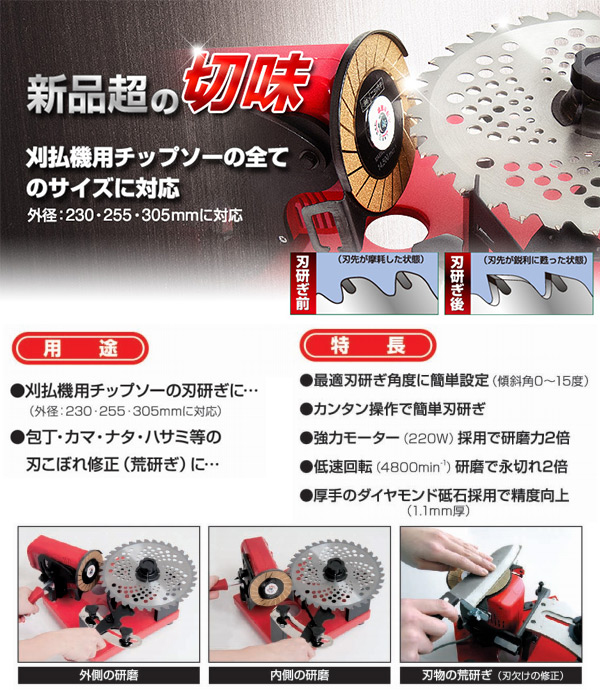刃研ぎ名人チップソー N-822 研磨機 卓上研磨機 電動工具 作業用品 DIY ツール ニシガキ工業 【送料無料】_3
