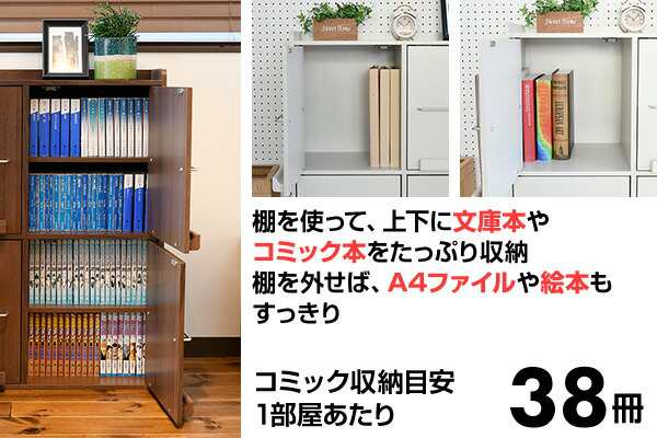 本棚 ディスプレイラック 幅35.5 奥行33 高さ82.5 cm CDM-1X2D 書棚 扉付き マガジンラック 棚 シェルフ ラック 収納ラック  収納 山の通販はau PAY マーケット - くらしのeショップ