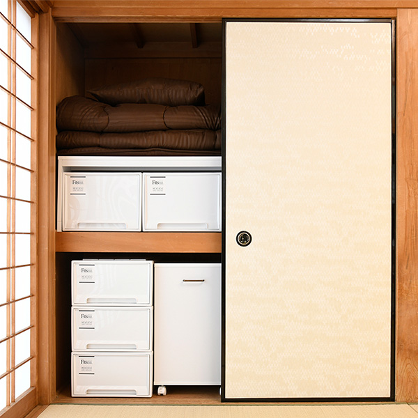 2個組 頑丈 整理棚 押入れ 幅81.5 奥行37 CSC2-8237 ホワイト 押入れ